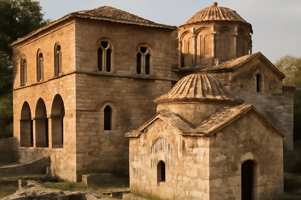 Le monastère byzantin de Sainte-Marie à Apollonia, aujourd'hui musée archéologique du site