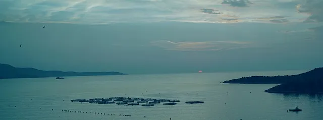 Couple au coucher de soleil sur la cote albanaise