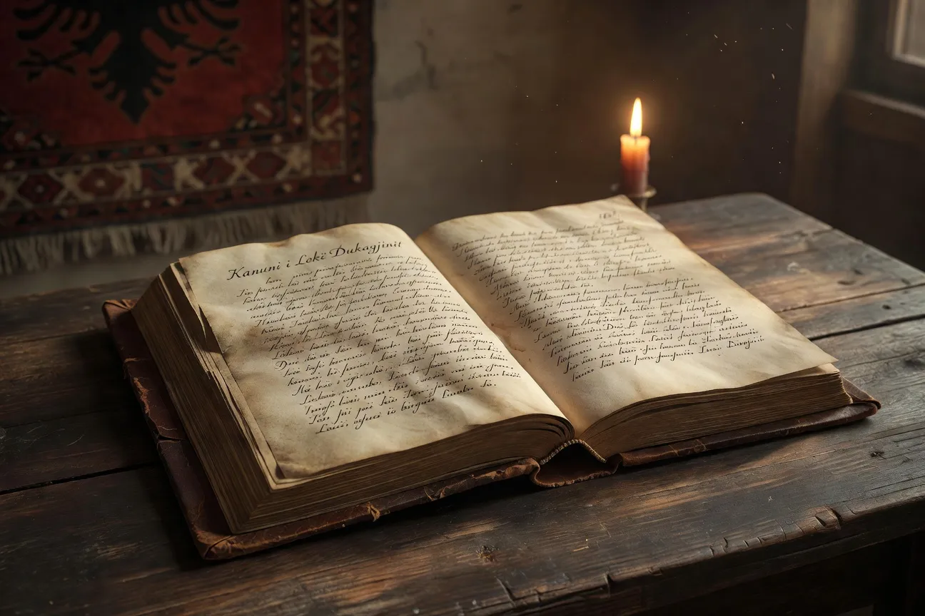 Pages du Kanun de Lek Dukagjini, code coutumier albanais du XVe siecle